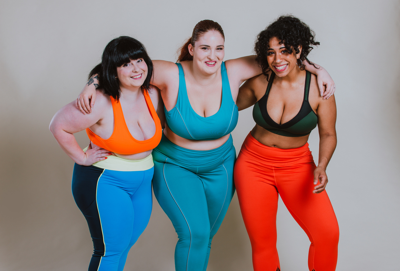 Plus Size Women Making Sport and Fitness